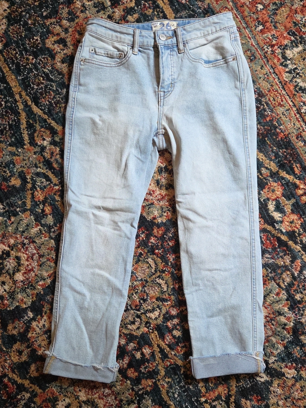We The Free Light Blue Cropped Straight Jeans